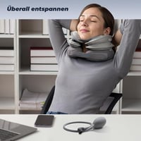 Tech Love Állítható Nyaki Nyújtó Párna - Levehető Pumpával, Nyaki Gerincfájdalom Enyhítésére, Légáteresztő Nyaktámasz Otthoni és Utazási Has 4