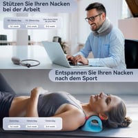 Tech Love Nyaknyújtó Kombó Csomag - Állítható Nyaki Húzóeszköz és Párna Nyakfájdalom Enyhítésére, Izomrelaxációs Készülék 3