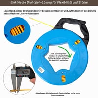 Sondă de tras cabluri Techfection 30 m, fibră de sticlă, cu carcasă din plastic, 4 mm, pentru electricieni 4
