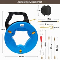 Sondă de tras cabluri Techfection 30 m, fibră de sticlă, cu carcasă din plastic, 4 mm, pentru electricieni 2