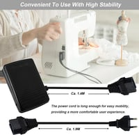 Techfection univerzális varrógép lábpedál változtatható sebességgel, 200-240V 5