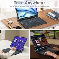 TECHGEAR puzdro s klávesnicou pre Apple iPad Air 11" (M2/M3/M4) a iPad Pro 11", trackpad, 7-farebné podsvietenie – čierne 9