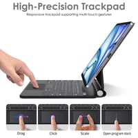TECHGEAR puzdro s klávesnicou pre Apple iPad Air 11" (M2/M3/M4) a iPad Pro 11", trackpad, 7-farebné podsvietenie – čierne 5