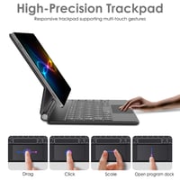 Husă cu tastatură TECHGEAR pentru tabletă Samsung Galaxy Tab S10 Lite / S9 FE / S10 FE 10,9", cu trackpad și iluminare de fundal 5