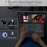 Husă cu tastatură TECHGEAR pentru tabletă Samsung Galaxy Tab S10 Lite / S9 FE / S10 FE 10,9", cu trackpad și iluminare de fundal 4