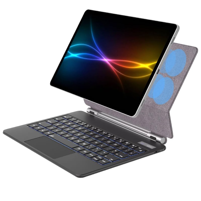 Husă cu tastatură TECHGEAR pentru tabletă Samsung Galaxy Tab S10 Lite / S9 FE / S10 FE 10,9", cu trackpad și iluminare de fundal