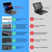 Husă cu tastatură TECHGEAR pentru tabletă Samsung Galaxy Tab S10 Lite / S9 FE / S10 FE 10,9", cu trackpad și iluminare de fundal 9