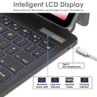 Husă cu tastatură TECHGEAR pentru tabletă Samsung Galaxy Tab S10 Lite / S9 FE / S10 FE 10,9", cu trackpad și iluminare de fundal 6