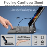 Husă cu tastatură TECHGEAR pentru tabletă Samsung Galaxy Tab S10 Lite / S9 FE / S10 FE 10,9", cu trackpad și iluminare de fundal 3
