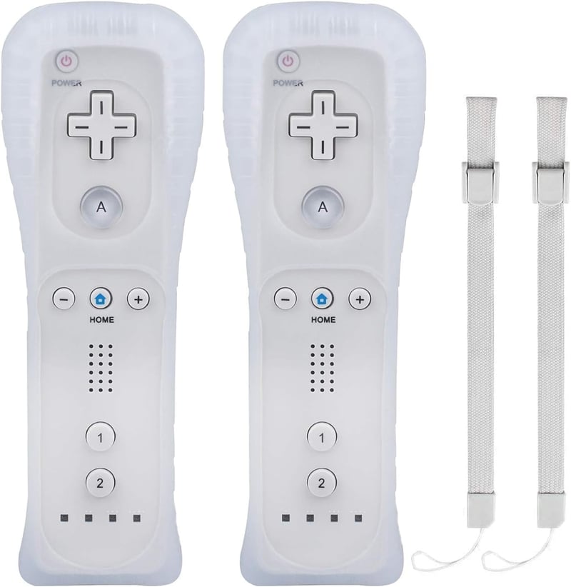 TechKen 2db Wii Controller Remote Szilikon Tok Karszíjjal Gamepad Vezérlő