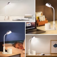 TechKen LED asztali lámpa gyerekeknek, dimmer, töltöthető, csillagvetítő, tolltartó 7