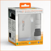 Technaxx Mini akumulátorová vzduchová pumpa Pro TX-299 3600 mAh, nabíjateľná elektrická pumpa s funkciou powerbanky, LED svetlom, 5 tryskami a úložným puzdrom 8