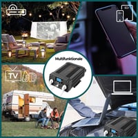 Invertor s čistou sínusoidou Technaxx TE22 12V na 230V 2000W (špičkový výkon 4000W), TÜV Rheinland, LC displej, 2x Schuko zásuvka, USB-C a USB-A QC3.0, do auta a na kempovanie 7