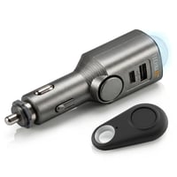 Autoalarm Technaxx TX-100 s PIR snímačom pohybu, 110 dB siréna, 6-dňová výdrž batérie, nabíjací port USB-A a USB-C, LED displej, diaľkové ovládanie, 12-24V 1