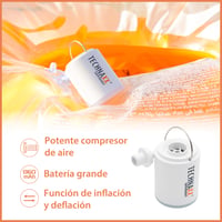 Mini akumulátorová pumpa Technaxx TX-261 – 180 l/min, LED kempingové svetlo 400 lúmenov, 5 trysiek, nabíjateľná – na kempovanie, pláž a outdoorové použitie 3