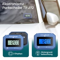 Technaxx TX-272 automatické digitálne parkovacie hodiny so snímačom pohybu — chýbajú čierne bodky na prednej strane (stav: pozri 2. obrázok) 7
