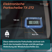 Technaxx TX-272 automatické digitálne parkovacie hodiny so snímačom pohybu — chýbajú čierne bodky na prednej strane (stav: pozri 2. obrázok) 6