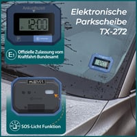 Technaxx TX-272 automatické digitálne parkovacie hodiny so snímačom pohybu — chýbajú čierne bodky na prednej strane (stav: pozri 2. obrázok) 8