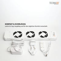 Technaxx TX-302 Ventilator za radijatore Mono set 50-70 cm za radijatore, sa senzorom temperature, automatsko uključivanje/isključivanje, bijeli, tih ispod 20 dB, maks. 8