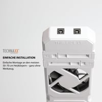 Technaxx TX-302 Ventilator za radijatore Mono set 50-70 cm za radijatore, sa senzorom temperature, automatsko uključivanje/isključivanje, bijeli, tih ispod 20 dB, maks. 6