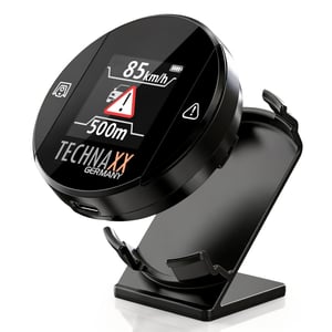 Technaxx TX-388 Upozorenje o prometu s Blitzer.de, zaslonom, signalizacijom opasnosti i brzine, prikazom u stvarnom vremenu, kompatibilno s Apple CarPlay i Android Auto