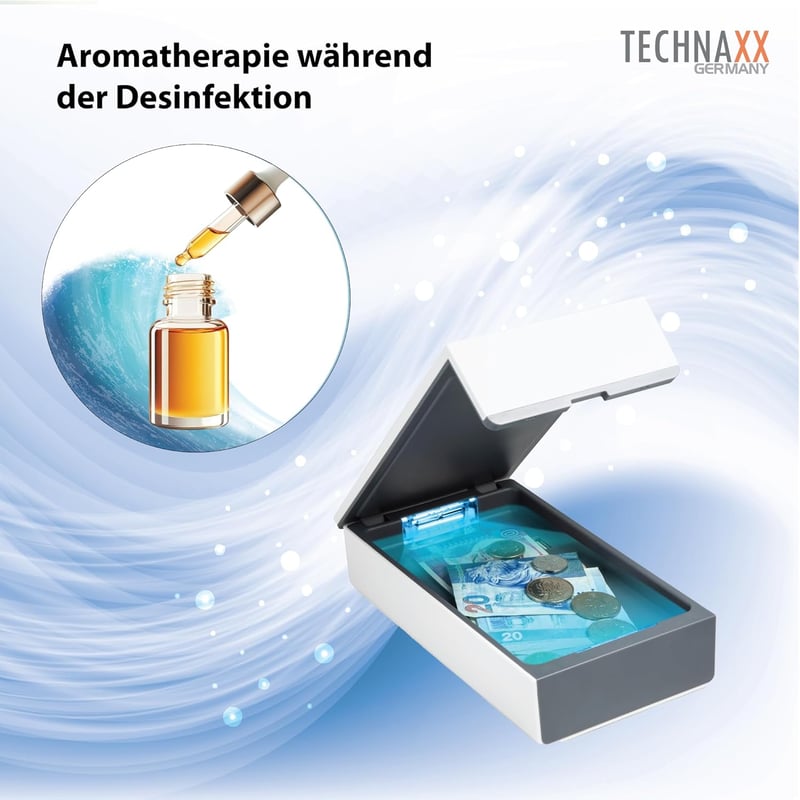 Technaxx UV Sterilizáló Doboz TX-148 - Telefon Fertőtlenítő, Vezeték Nélküli Töltés, 99,9% Hatékonyság