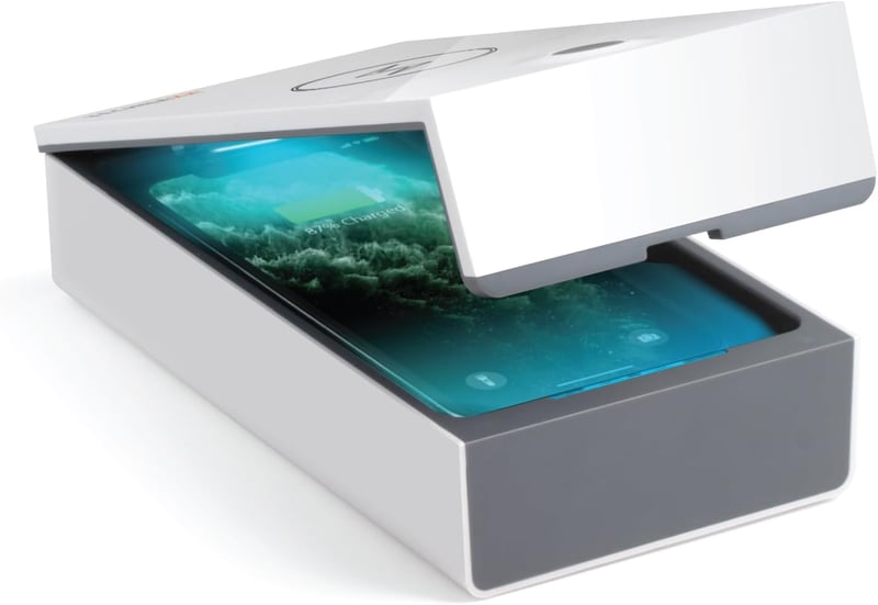 Technaxx UV Sterilizáló Doboz TX-148 - Telefon Fertőtlenítő, Vezeték Nélküli Töltés, 99,9% Hatékonyság