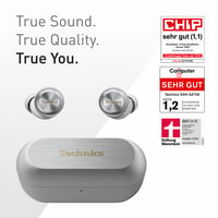 Technics EAH-AZ100E-S bezdrôtové slúchadlá s potlačením hluku, Bluetooth Multipoint, Voice Focus AI, pohodlné do uší, strieborné 2