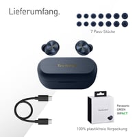 Bezdrôtové slúchadlá s potlačením hluku Technics EAH-AZ80E-A, Bluetooth, vstavaný mikrofón, polnočná modrá, prispôsobiteľný strih, 7 hodín prehrávania 10