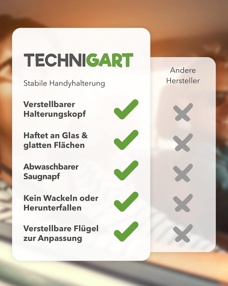 TECHNIGART One Touch autós telefontartó 360° forgatható szélvédőre