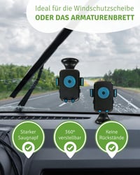 TECHNIGART One Touch autós telefontartó 360° forgatható szélvédőre 2