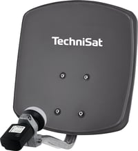 Satelitná anténa TechniSat DIGIDISH 33 pre 1 užívateľa – 33 cm kompletná sada s nástenným držiakom a vyhľadávačom signálu, V/H-LNB, sivá 5