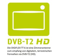 TechniSat DIGIFLEX TT6 passzív beltéri antenna DVB-T2/DAB+/FM – fekete 3