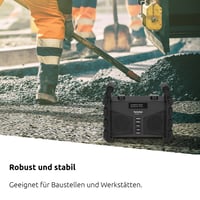 Radio de șantier TechniSat DIGITRADIO 230 OD DAB+ - Bluetooth, USB, AUX, difuzoare stereo 2x6W, acumulator, negru 2