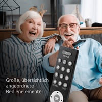 Univerzálny programovateľný diaľkový ovládač pre seniorov TechniSat ISIZAPPER – veľké tlačidlá, LED kontrolka, čierny 3