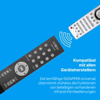 Univerzálny programovateľný diaľkový ovládač pre seniorov TechniSat ISIZAPPER – veľké tlačidlá, LED kontrolka, čierny 5