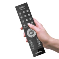 Univerzálny programovateľný diaľkový ovládač pre seniorov TechniSat ISIZAPPER – veľké tlačidlá, LED kontrolka, čierny 2