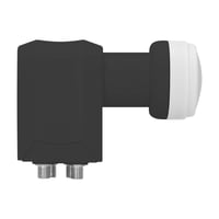 TechniSat Quad LNB pre 4 účastníkov s LTE filtrom – 4x digitálny Quattro Switch LNC, kryt odolný voči poveternostným vplyvom, 40 mm napájací vstup, čierny, pr 7