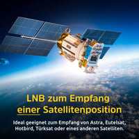 TechniSat Quad LNB pre 4 účastníkov s LTE filtrom – 4x digitálny Quattro Switch LNC, kryt odolný voči poveternostným vplyvom, 40 mm napájací vstup, čierny, pr 5