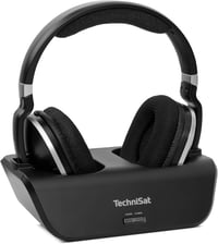 TechniSat STEREOMAN 2 V2 vezeték nélküli fejhallgató TV-hez és zenei rendszerekhez, dokkolóállomás, fekete - Headphones & Docking Station 1