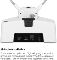 TechniSat Stereoman ISI 3 vezeték nélküli sztereó fejhallgató dokkolóval - fehér 4
