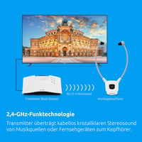 TechniSat Stereoman ISI 3 vezeték nélküli sztereó fejhallgató dokkolóval - fehér 3