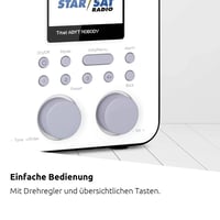 Prenosné internetové rádio TechniSat Viola 2 C IR – DAB+, FM, Wi-Fi, 6 cm farebný displej, budík, 3W RMS, batéria, biele 7