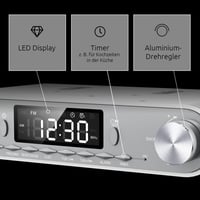 Vstavané kuchynské rádio TechniSat Viola - FM, Bluetooth, LED displej, pracovné osvetlenie, 5 W 6