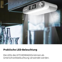 Vstavané kuchynské rádio TechniSat Viola - FM, Bluetooth, LED displej, pracovné osvetlenie, 5 W 8