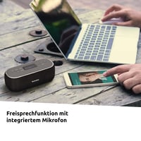 Prenosný Bluetooth reproduktor TechniSat VIOLA BT 1 s digitálnym rádiom DAB+, FM, LCD, budíkom, funkciou handsfree, AUX, USB-C, 6 W, čierna/sivá 5