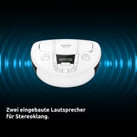 TechniSat Viola CD-1 Radio portabil stereo CD Boombox, radio FM, Bluetooth, 2x1W, radio pentru copii, alimentare la rețea și baterii, alb 5