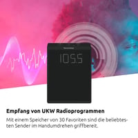 Zásuvkové rádio TechniSat Viola – kompaktné FM rádio do zásuvky, Bluetooth, hands-free, 30 predvolieb, 1,5 W mono reproduktor, čierne 3