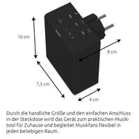Zásuvkové rádio TechniSat Viola – kompaktné FM rádio do zásuvky, Bluetooth, hands-free, 30 predvolieb, 1,5 W mono reproduktor, čierne 6