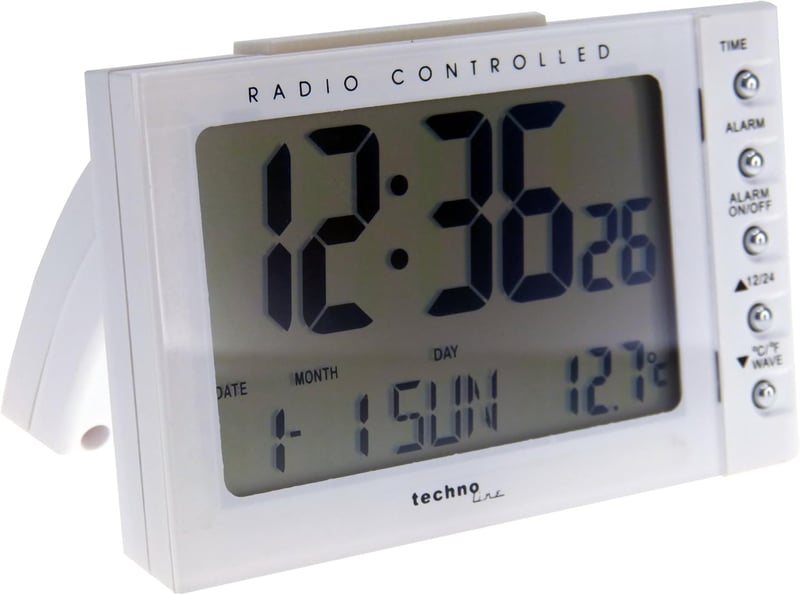 techno line WT 188 fehér rádiós ébresztőóra 11,5 cm